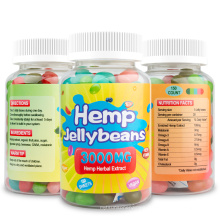 Wholesales Organic Fruit Flavor Hemp Seed Oil Jelly Bean Gummies